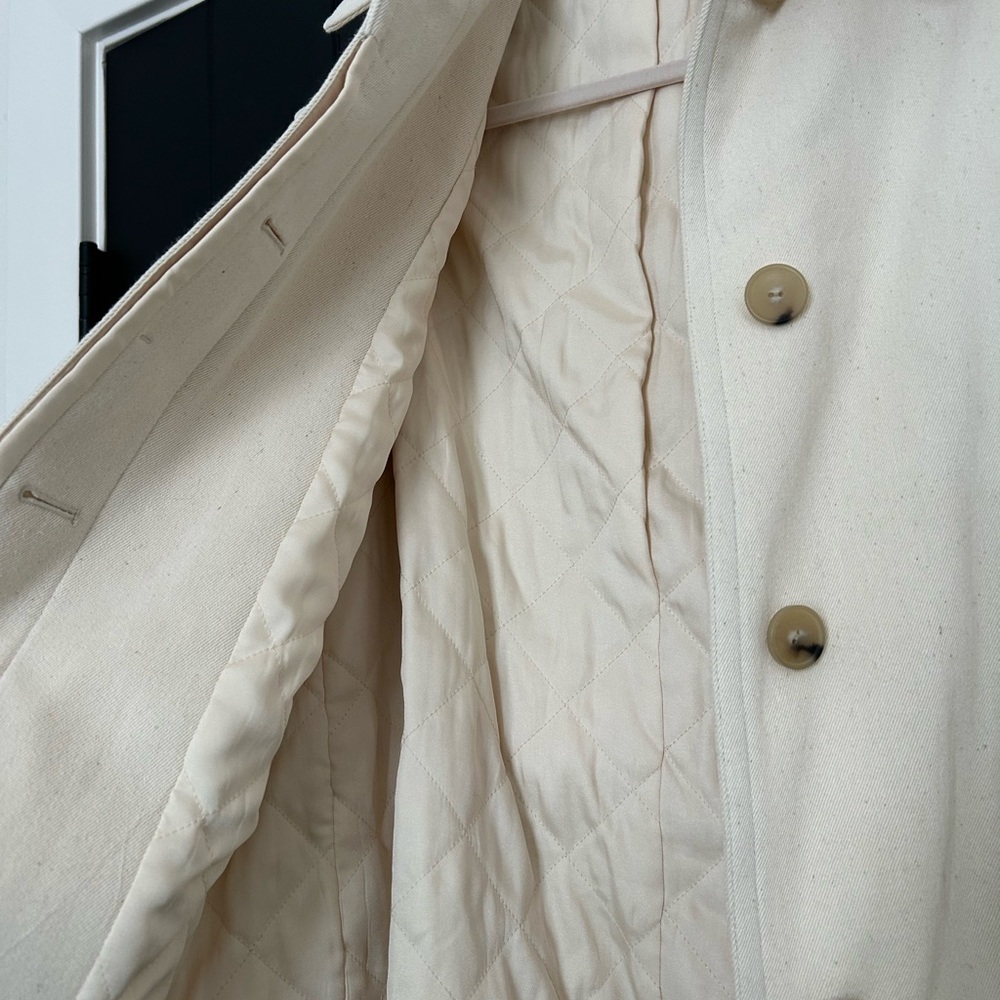 VINCE Women's Cream Belted Jacket - Picture 5 of 10